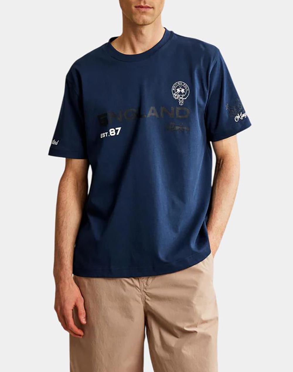 La Martina Μπλουζα T Shirt Κμ Man T Shirt S/Sleeve Cotton Je Ανδρας Ρουχα Μπλουζες T Shirt Navyblue Βαμβακι 3Lmmcr306 07017