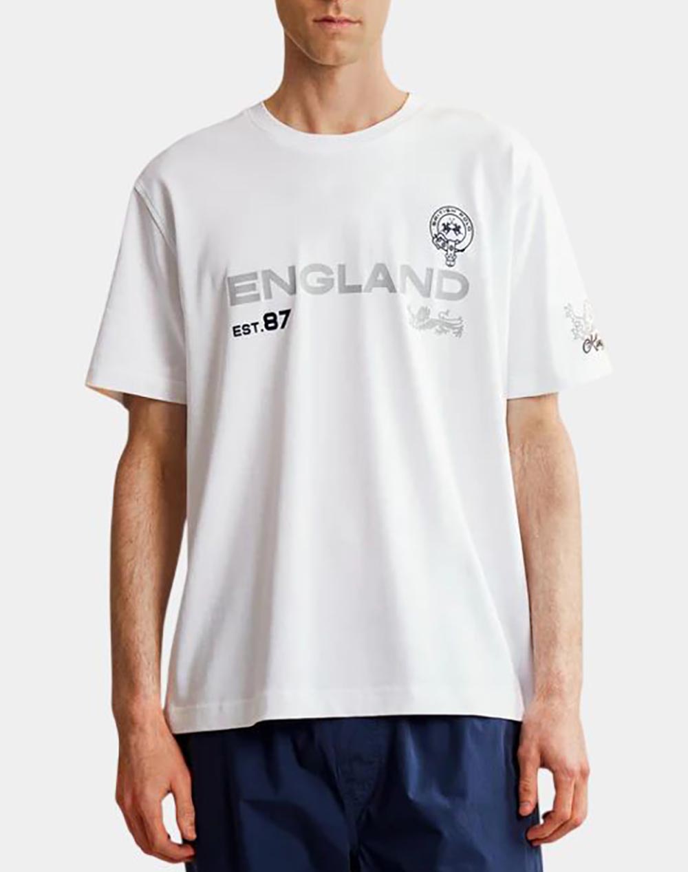 La Martina Μπλουζα T Shirt Κμ Man T Shirt S/Sleeve Cotton Je Ανδρας Ρουχα Μπλουζες T Shirt White Βαμβακι 3Lmmcr306 00001