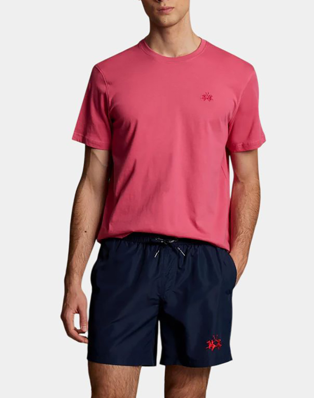 La Martina Μπλουζα T Shirt Κμ Man S/S Tshirt Jersey Ανδρας Ρουχα Μπλουζες T Shirt Pink Βαμβακι 3Lmmcr004 05111