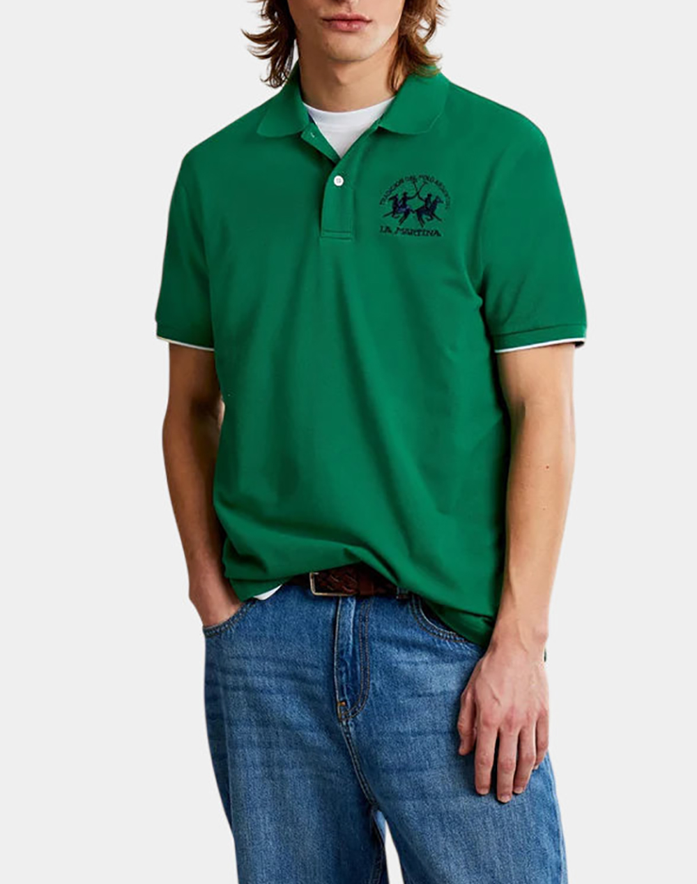 La Martina Μπλουζα Πολο Κμ Man S/S Polo Piquet Stretch Ανδρας Ρουχα Μπλουζες Polo Green Βαμβακι,Με Ελασταν 3Lmmcp001 03049 - Koolfly