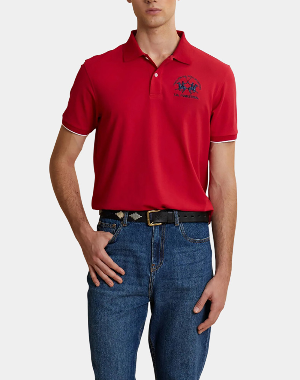La Martina Μπλουζα Πολο Κμ Man S/S Polo Piquet Stretch Ανδρας Ρουχα Μπλουζες Polo Red Βαμβακι,Με Ελασταν 3Lmmcp001 06008 - Koolfly