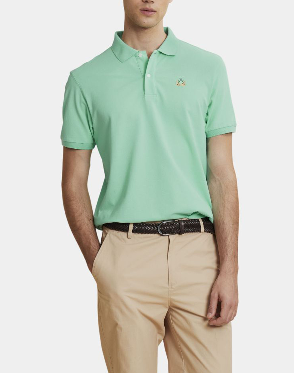La Martina Μπλουζα Πολο Κμ Man S/S Polo Piquet Stretch Ανδρας Ρουχα Μπλουζες Polo Ciel Βαμβακι,Με Ελασταν 3Lmmcp002 03168 - Koolfly