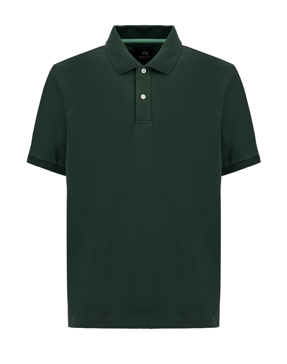 La Martina Μπλουζα Πολο Κμ Man S/S Polo Piquet Stretch Ανδρας Ρουχα Μπλουζες Polo Darkgreen Βαμβακι,Με Ελασταν 3Lmmcp002 03183 - Koolfly