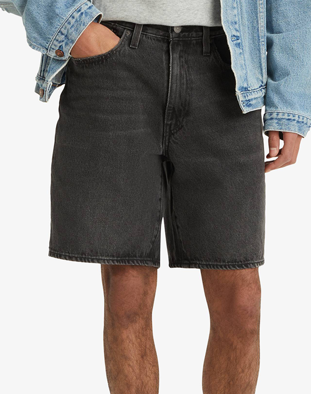 Levis 468 Loose Shorts Ανδρας Ρουχα Σορτς | Βερμουδες Jeans Denimblack Βαμβακι A8461 0006 0006