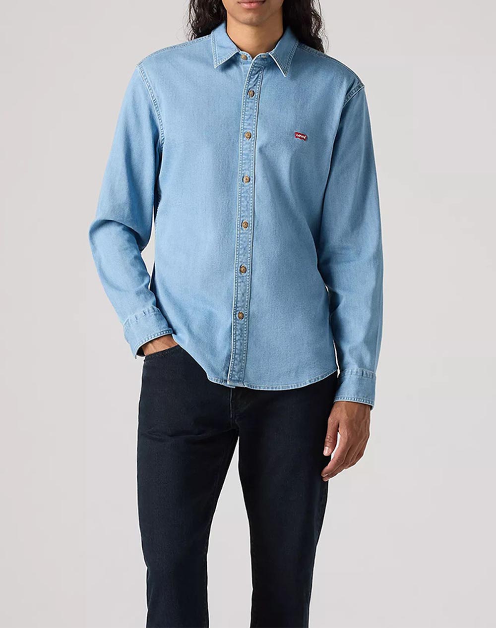 Levis Ls Battery Hm Shirt Slim Ανδρας Ρουχα Πουκαμισα Denimlightblue Βαμβακι,Με Ελασταν,Συνθετικο 86625 0065 0065 - Koolfly