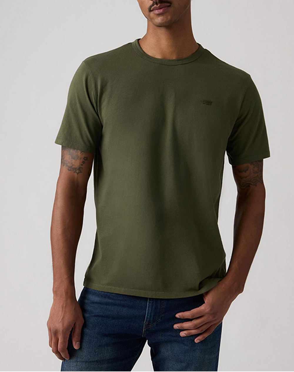 Levis Levis Original Tee Ανδρας Ρουχα Μπλουζες T Shirt Khaki Βαμβακι 005Gx 0011 0011
