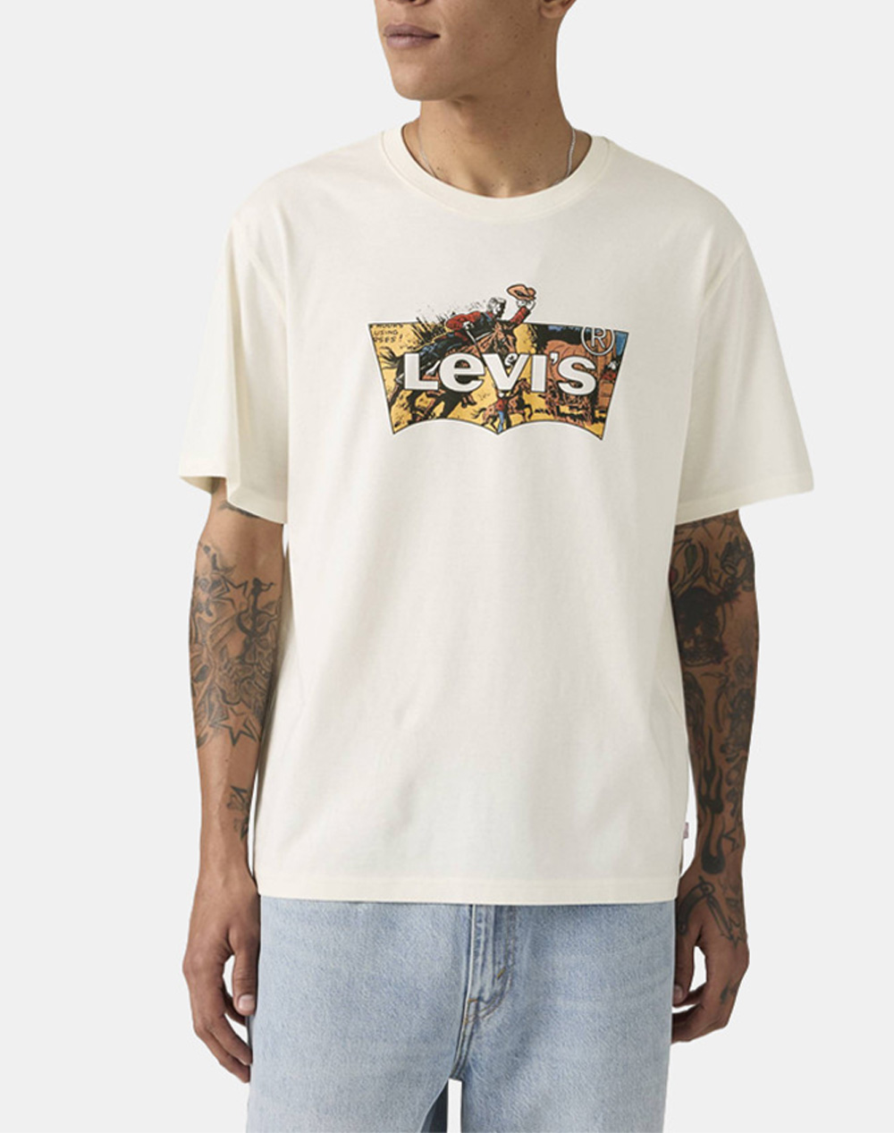 Levis Ss Relaxed Fit Tee Ανδρας Ρουχα Μπλουζες T Shirt Offwhite Βαμβακι 16143 2445 2445