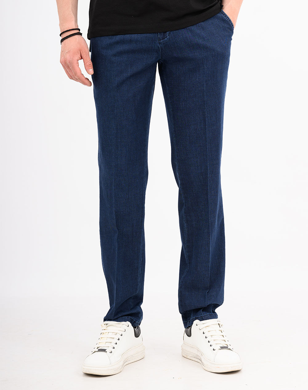 Lexton Παντελονι Ανδρας Ρουχα Παντελονια Jeans Denimblue Βαμβακιμε Ελαστανσυνθετικο 09.37.Denim Chino S"26 Blue Denim
