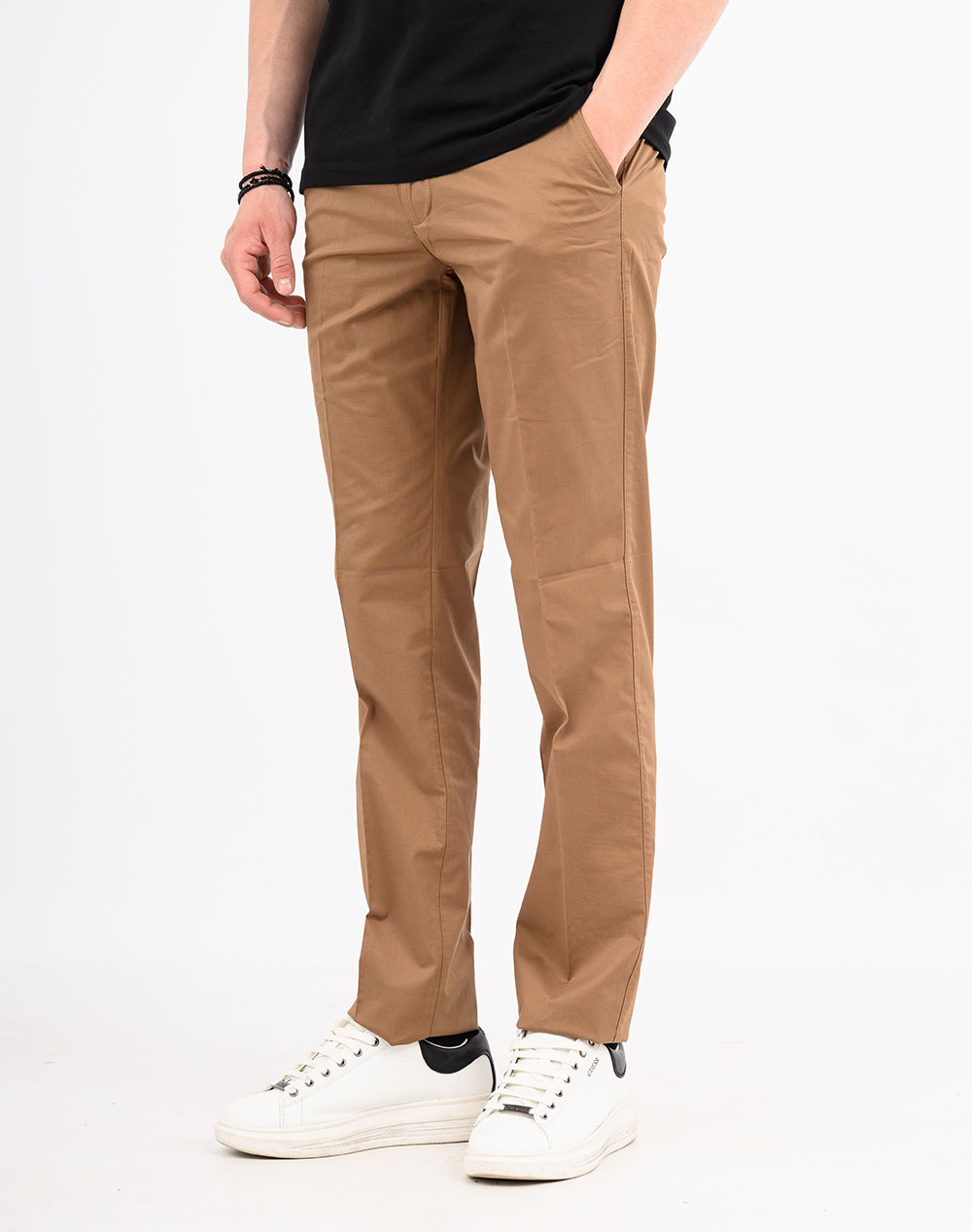 Lexton Παντελονι Ανδρας Ρουχα Παντελονια Chinos Brown Βαμβακιμε Ελασταν 09.37.William Chino Tabaq