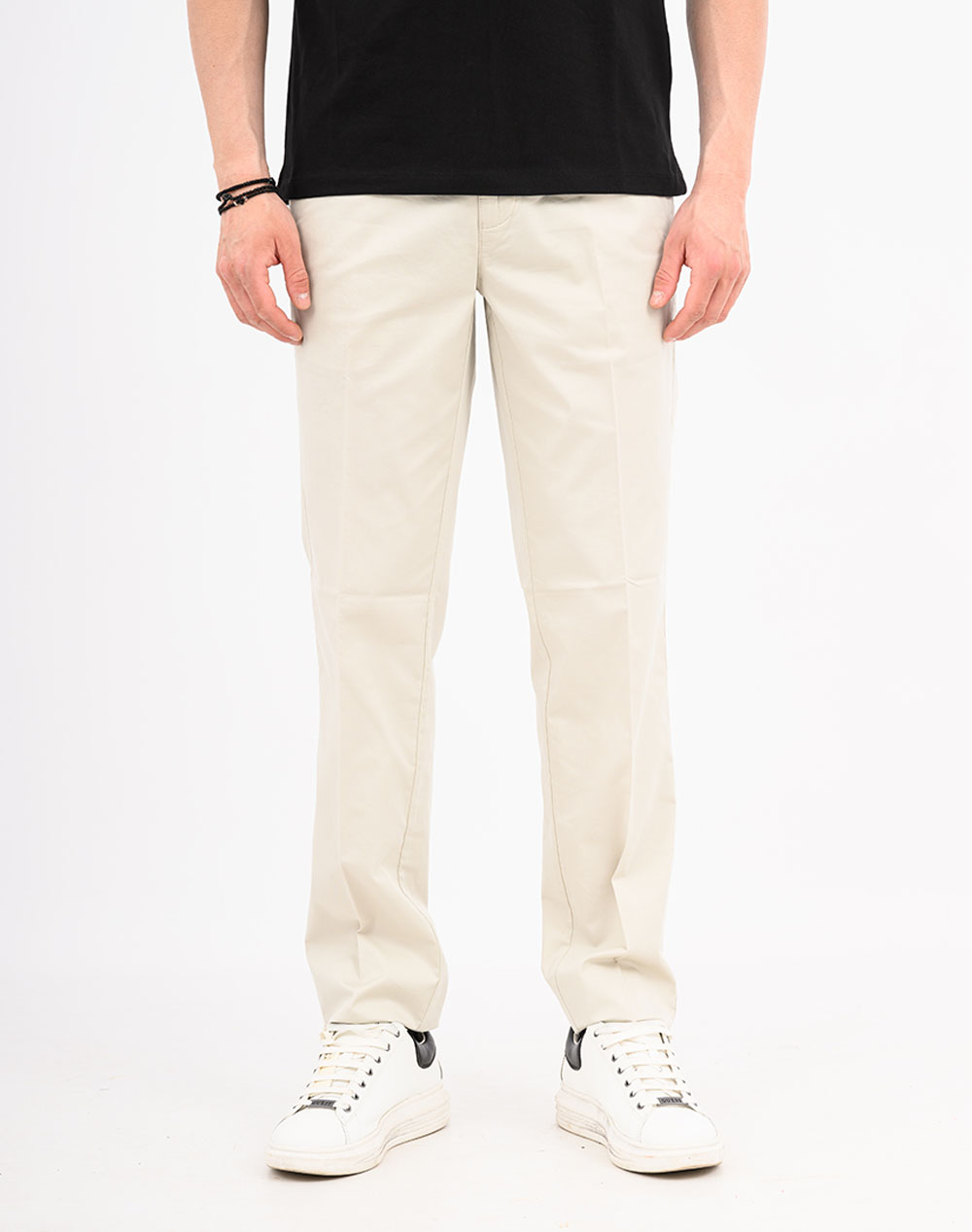 Lexton Παντελονι Ανδρας Ρουχα Παντελονια Chinos Ivory Βαμβακιμε Ελασταν 09.37.William Chino Bone
