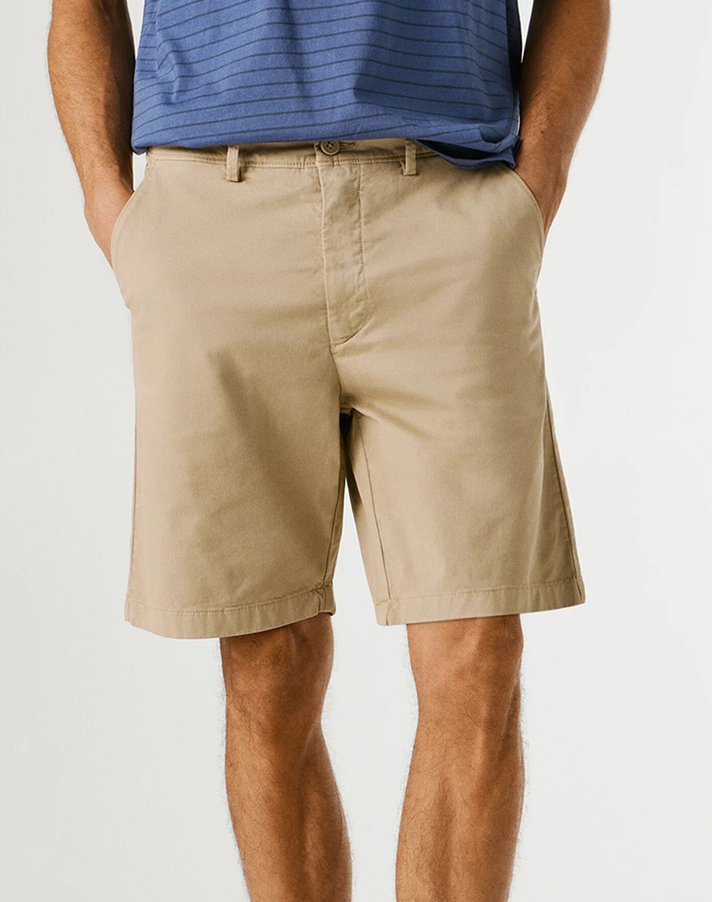 Pepe Jeans Essentials Regular Chino Short Βερμουδα Ανδρικο Ανδρας Ρουχα Σορτς | Βερμουδες Chinos Biege Βαμβακιμε Ελασταν Pm8000034 845/Malt Beige