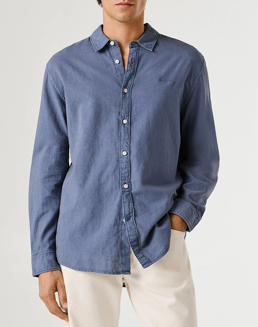 Pepe Jeans Essentials Payton Πουκαμισο Ανδρικο Ανδρας Ρουχα Πουκαμισα Blue Βαμβακιλινο Pm3091192 576/Whsd Navy Bl