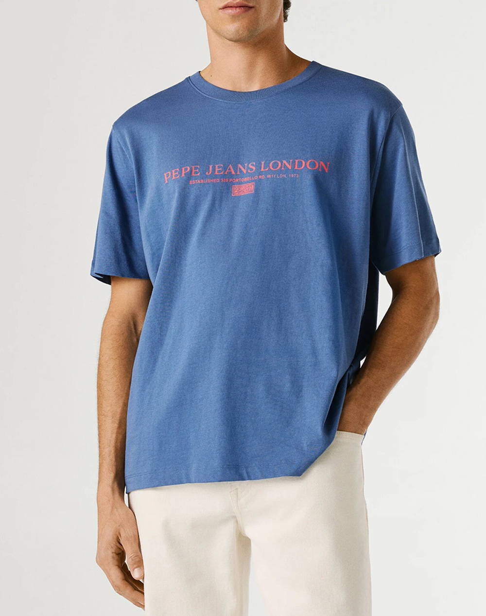 Pepe Jeans Essentials Summer Seasonal Logo Tee Μπλουζα Ανδρικο Ανδρας Ρουχα Μπλουζες T Shirt Blue Βαμβακι Pm5010309 576/Whsd Navy Bl