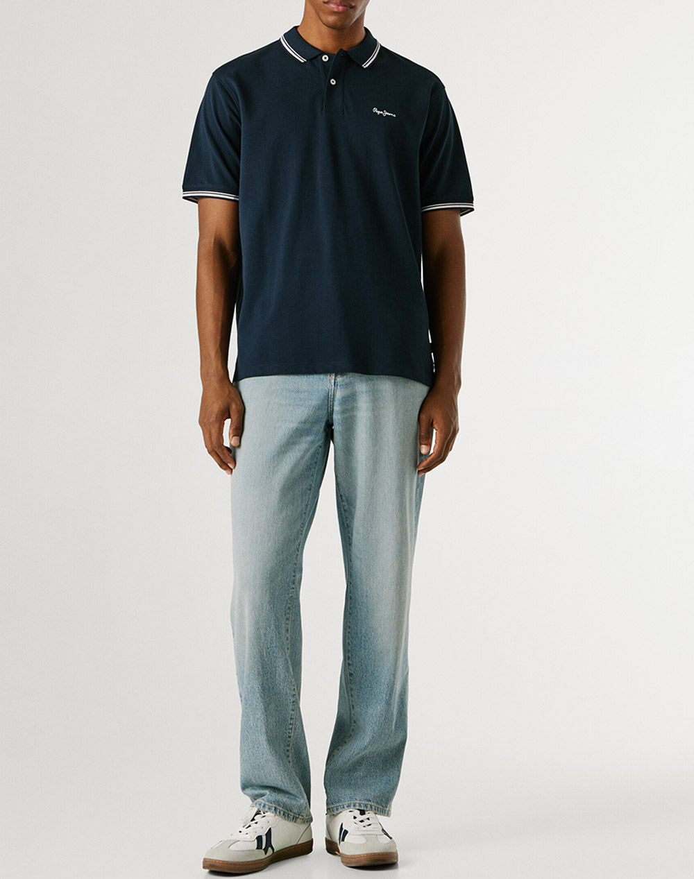 Pepe Jeans Essentials Carson Μπλουζα Ανδρικο Ανδρας Ρουχα Μπλουζες Polo Darkblue Βαμβακι Pm5400093 594/Dulwich Blue