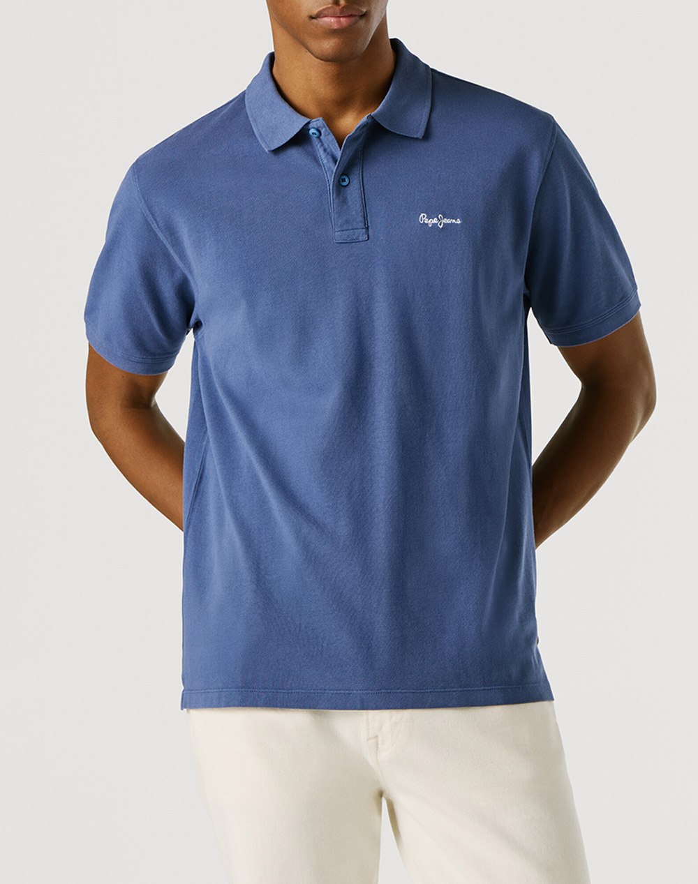 Pepe Jeans Essentials Oscar Μπλουζα Ανδρικο Ανδρας Ρουχα Μπλουζες Polo Blue Βαμβακι Pm5400087 576/Whsd Navy Bl