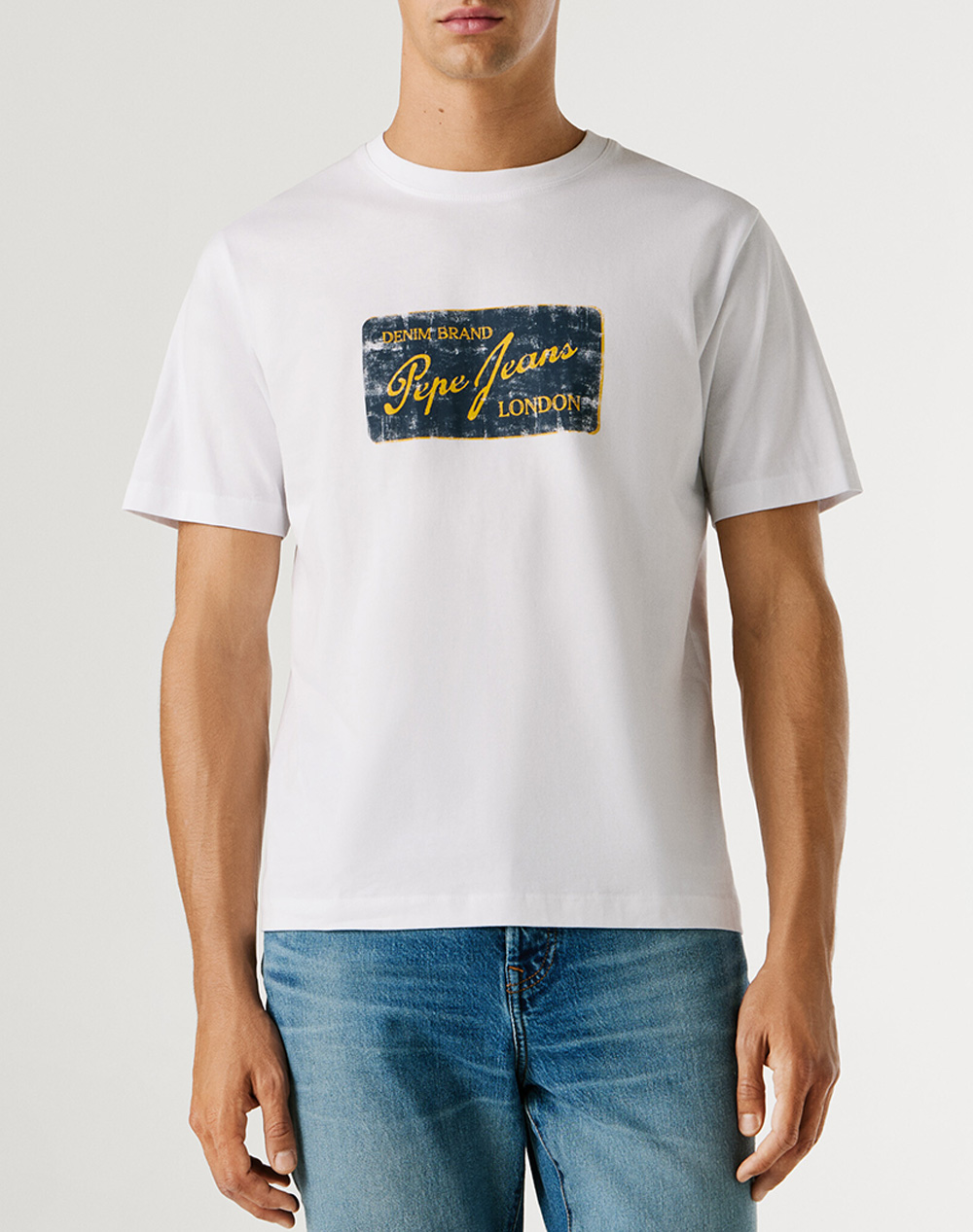 Pepe Jeans Drop 1 Suen Tee Μπλουζα Ανδρικο Ανδρας Ρουχα Μπλουζες T Shirt White Βαμβακι Pm5010317 800/White
