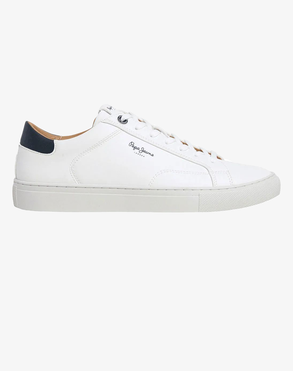 Pepe Jeans Drop 1 Joe Basic Παπουτσι Ανδρικο Ανδρας Παπουτσια Sneakers White Απομιμηση Δερματος Pms00048 800