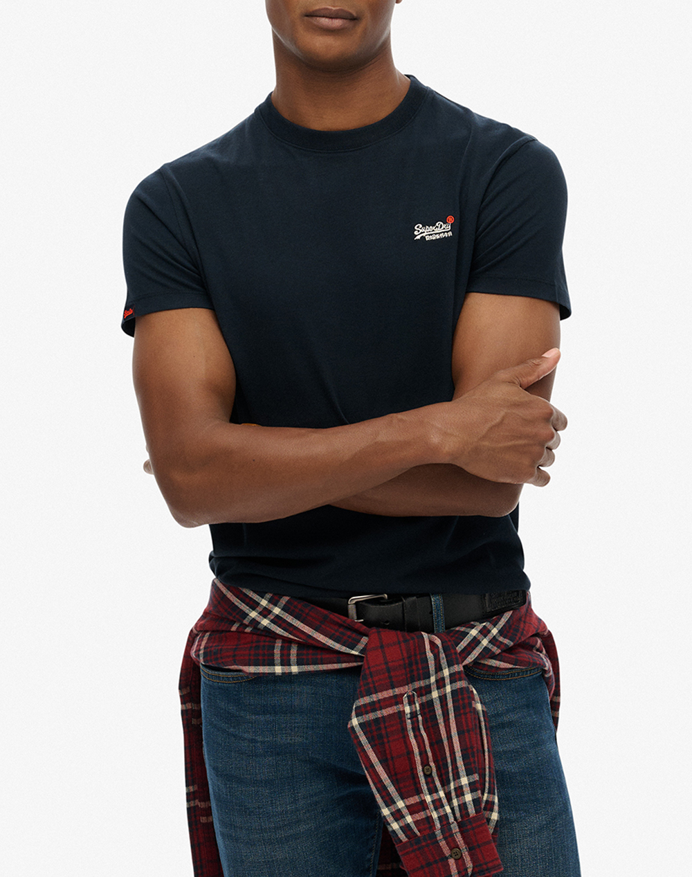 Superdry D1 Essential Contrast Emb Tee Μπλουζα Ανδρικο Ανδρας Ρουχα Μπλουζες T Shirt Darkblue Βαμβακι M1012078b 98T - Koolfly