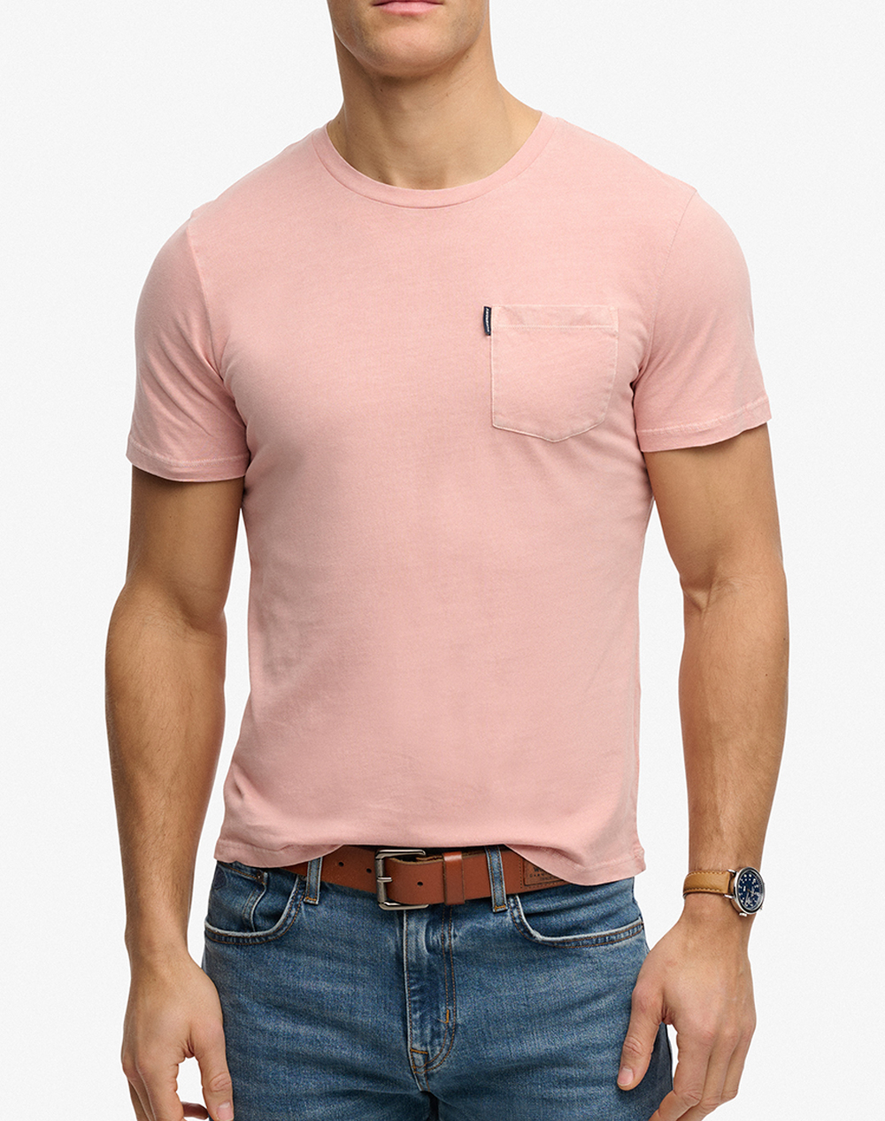 Superdry D2 Ovin Classic Essential Pocket Tee Μπλουζα Ανδρικο Ανδρας Ρουχα Μπλουζες T Shirt Lightpink Βαμβακι M1012206a J7b - Koolfly