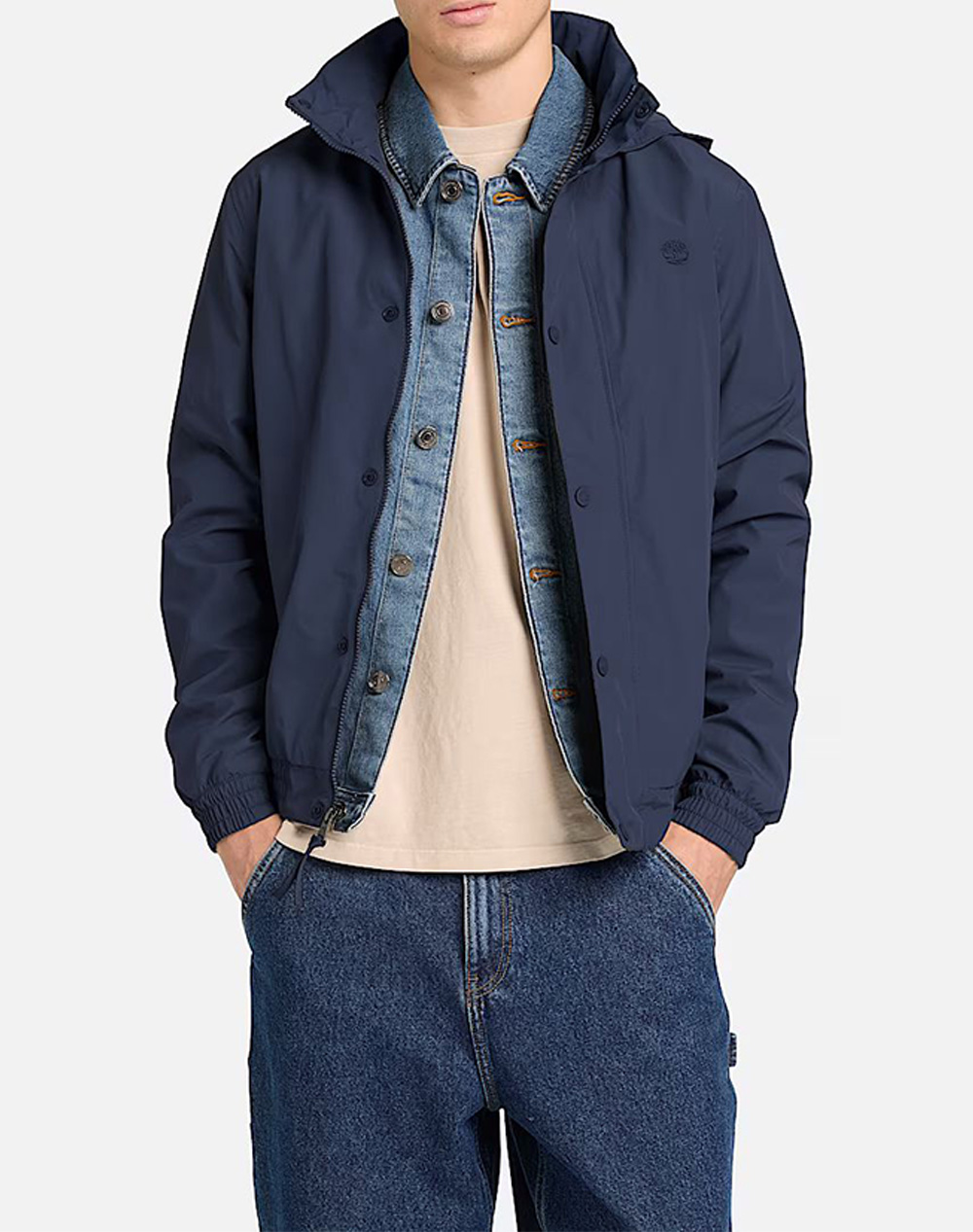Timberland Waterproof Bomber Ανδρας Ρουχα Πανωφορια Μπουφαν Darkblue Συνθετικο Tb0A44Mq 433