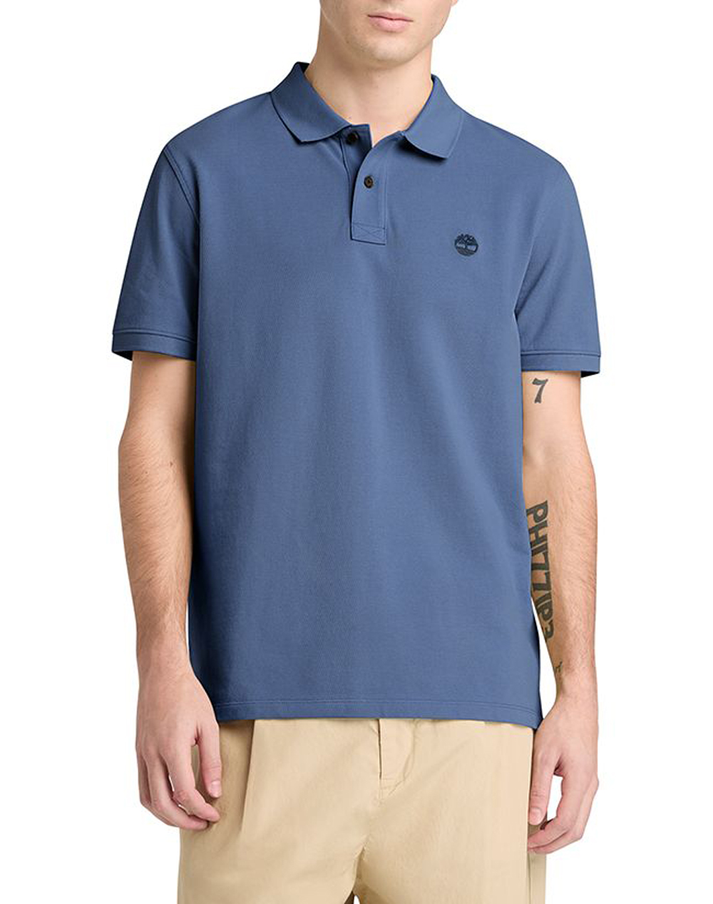 Timberland Pique Short Sleeve Polo Ανδρας Ρουχα Μπλουζες Polo Steelblue Βαμβακι Tb0A6Vdp Eyo