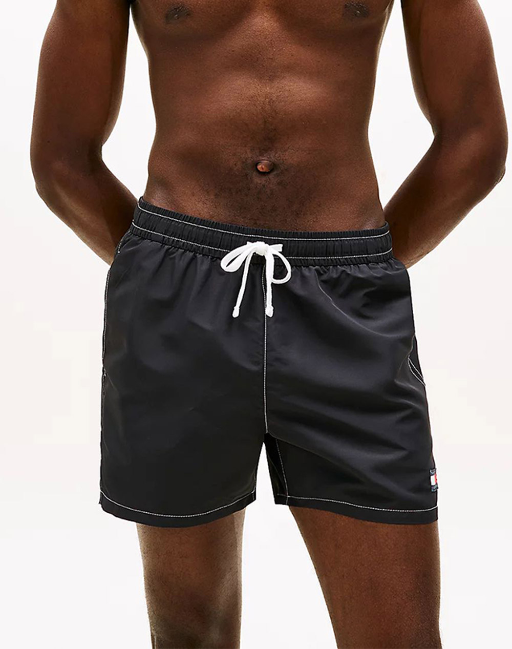 Tommy Jeans Tj Medium Drawstring Solid Ανδρας Ρουχα Μαγιο Σορτς Black Συνθετικο Um0Um03852 Bds