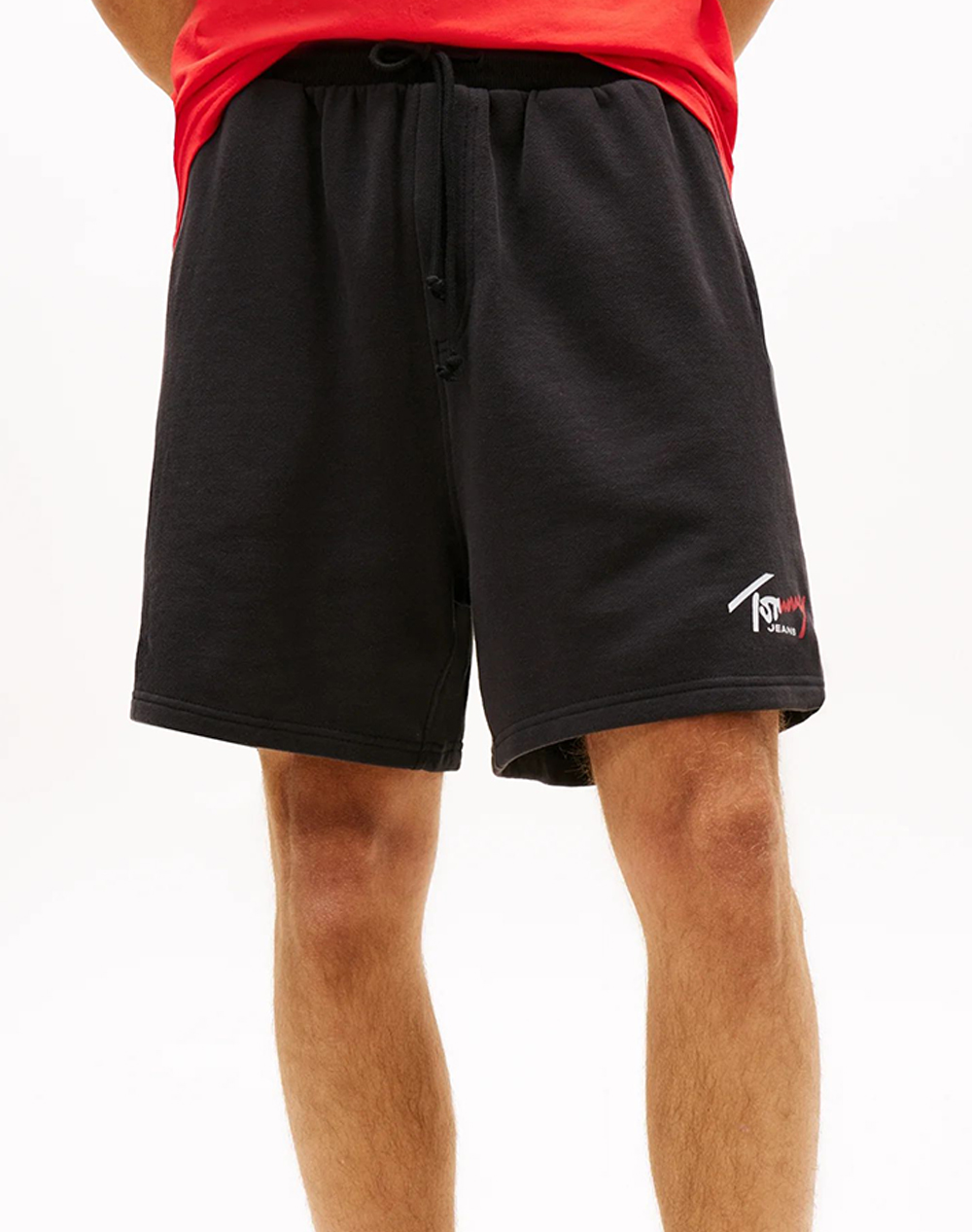 Tommy Jeans Tjm Signature Beach Short Ανδρας Αθλητικα Κατω Ενδυση Σορτς / Βερμουδα Black Βαμβακι Dm0dm23017 Bds - Koolfly