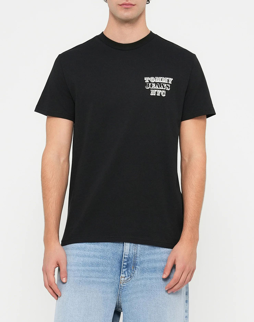 Tommy Jeans Tjm Slim Entry Bills Ss Tee Ανδρας Ρουχα Μπλουζες T Shirt Black Βαμβακι Dm0dm22321 Bds - Koolfly