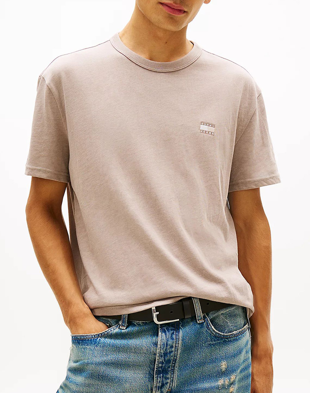 Tommy Jeans Tjm Reg Badge Tee Ext Ανδρας Ρουχα Μπλουζες T Shirt Sandybrown Βαμβακισυνθετικο Dm0Dm22667 Pke