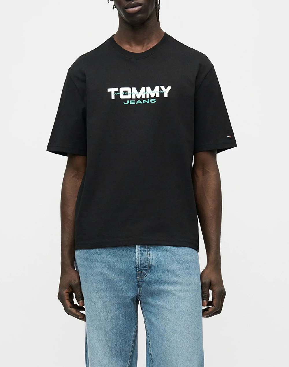 Tommy Jeans Tjm 90S Tj Block Ss Tee Ανδρας Ρουχα Μπλουζες T Shirt Black Βαμβακι Dm0dm22550 Bds - Koolfly