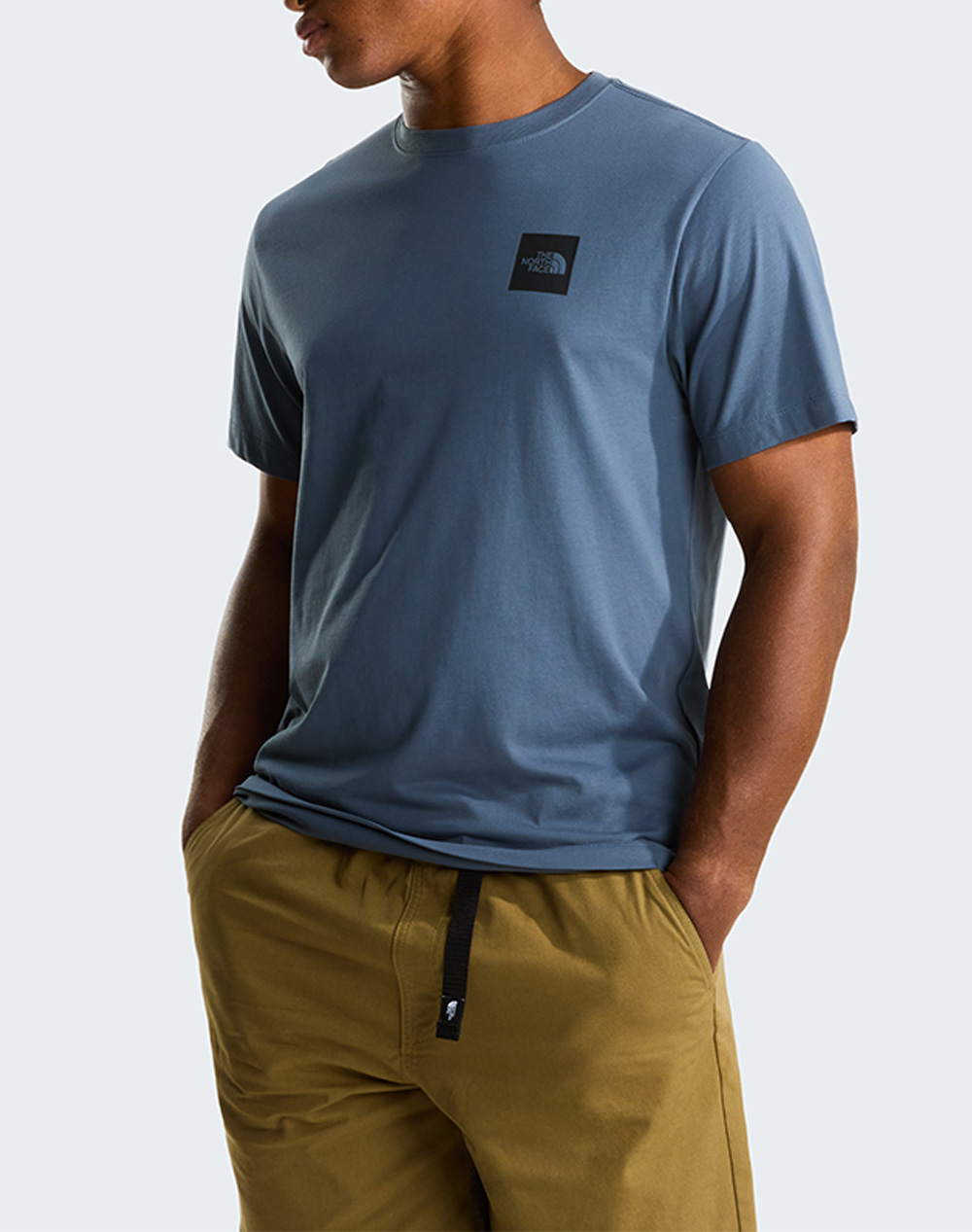 The North Face M Evo Box Hd Rg Ss T Ανδρας Ρουχα Μπλουζες T Shirt Steelblue Βαμβακισυνθετικο Nf0A8G9C Nf0U3