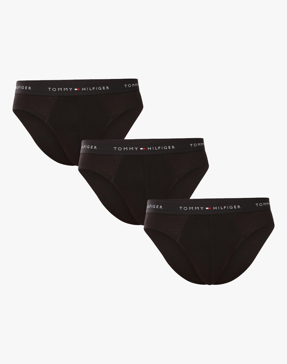 Tommy Hilfiger 3P Brief Wb Ανδρας Εσωρουχα Σλιπ Σλιπ Totalblack Βαμβακιμε Ελασταν Um0Um03876 0R7