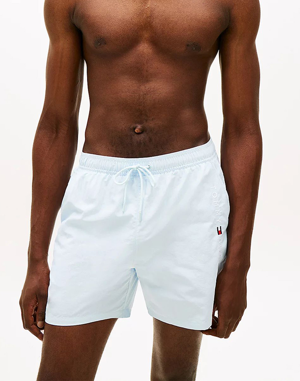 Tommy Hilfiger Medium Drawstring Zip Pocket Ανδρας Ρουχα Μαγιο Σορτς Lightblue Συνθετικο Um0Um03748 Cyr
