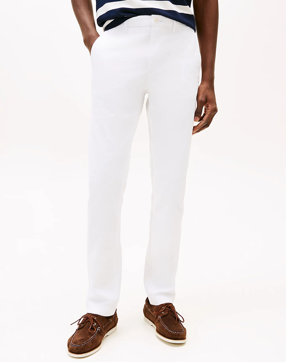 Tommy Hilfiger Chino Bleecker 1985 Pima Cotton Ανδρας Ρουχα Παντελονια Chinos White Βαμβακι,Με Ελασταν Mw0mw26619 Ycf34 - Koolfly