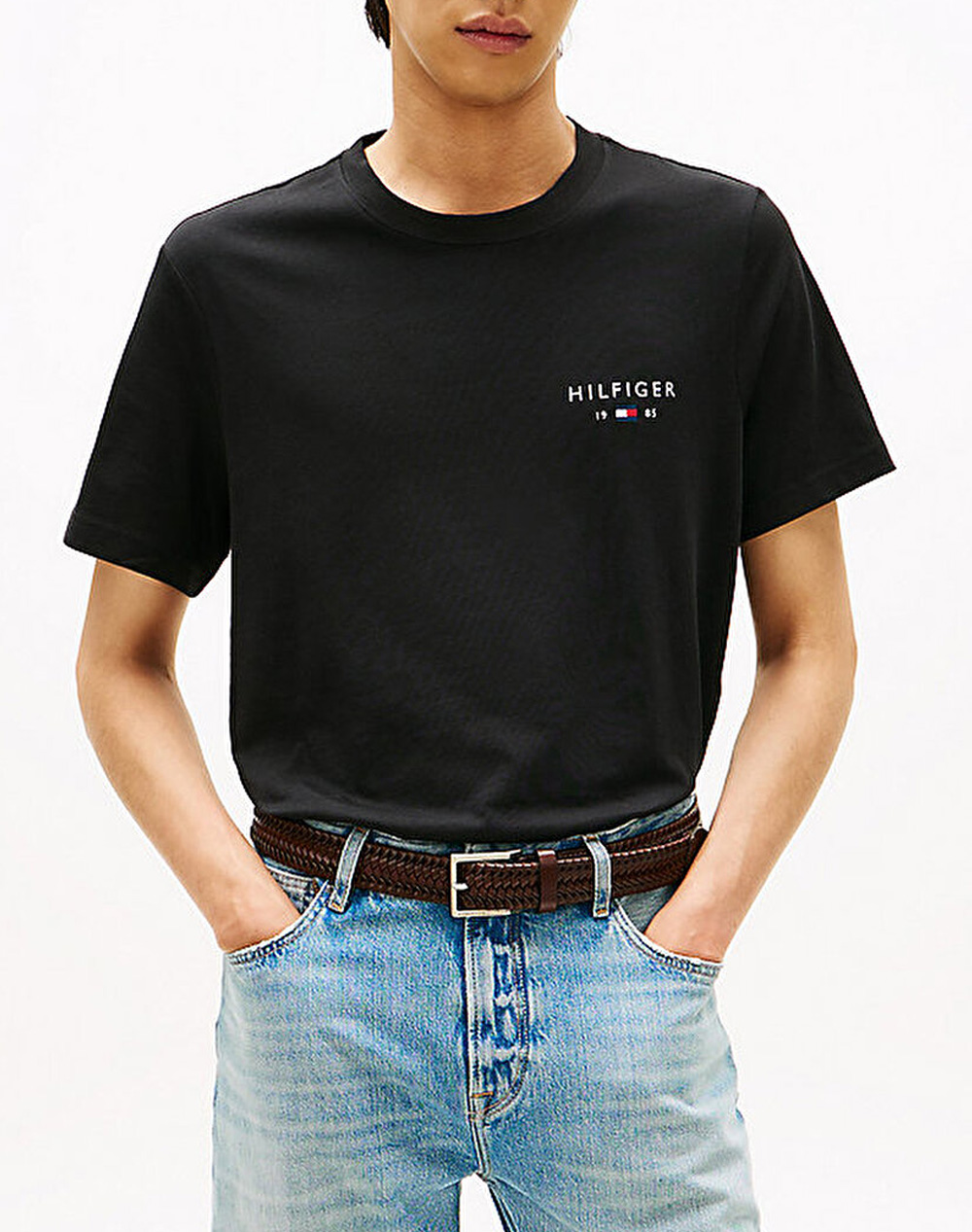 Tommy Hilfiger Brand Love Small Hilfiger Tee Ανδρας Ρουχα Μπλουζες T Shirt Black Βαμβακι Mw0mw41456 Bds - Koolfly
