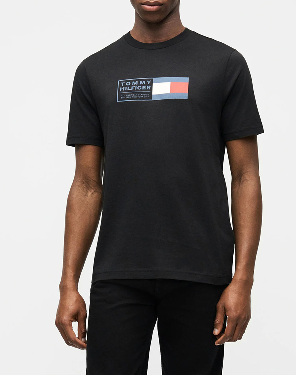 Tommy Hilfiger Brand Love Text Box Tee Ανδρας Ρουχα Μπλουζες T Shirt Black Βαμβακι Mw0mw42366 Bds - Koolfly
