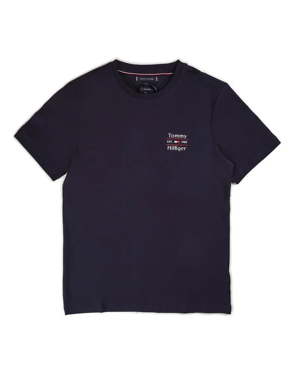Tommy Hilfiger Hilfiger Stack Tee Ανδρας Ρουχα Μπλουζες T Shirt Darkblue Βαμβακι Mw0Mw38622 Dw5