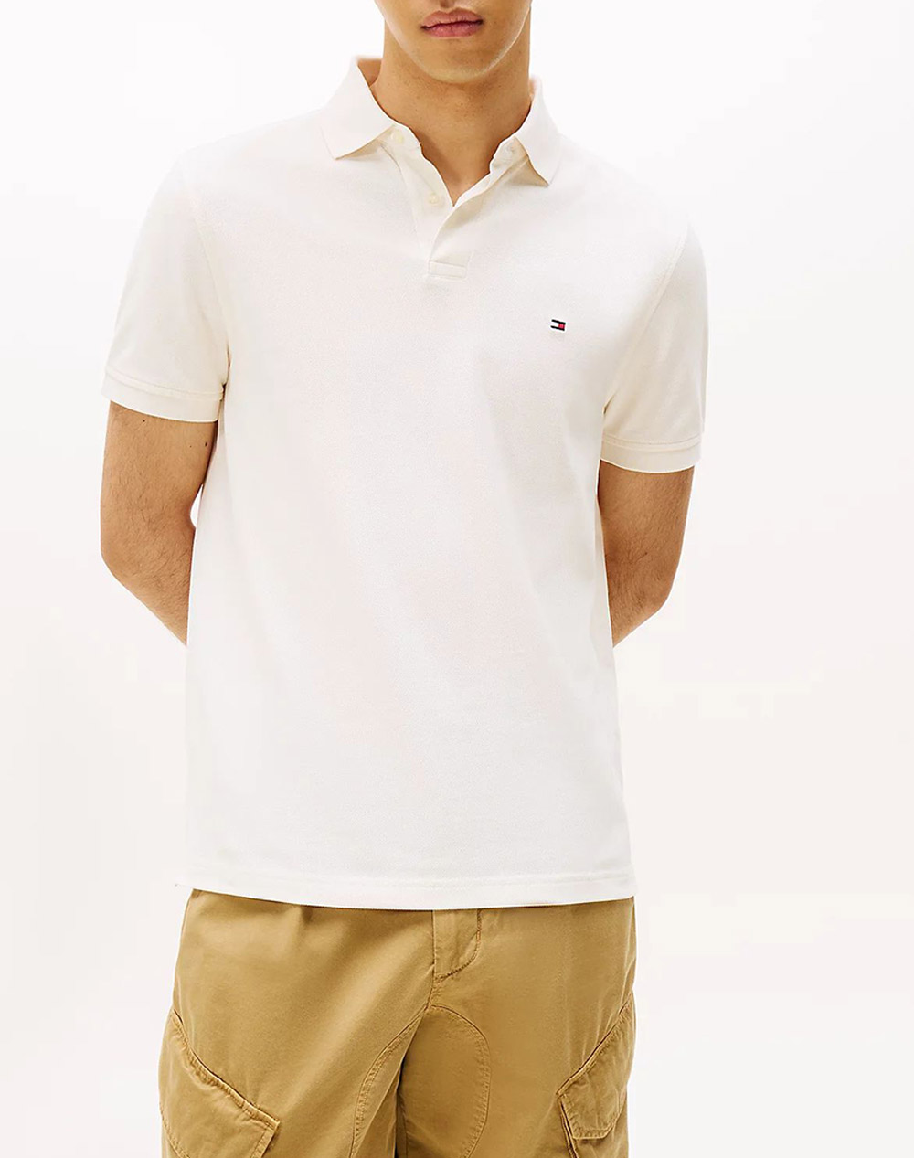 Tommy Hilfiger 1985 Regular Polo Ανδρας Ρουχα Μπλουζες Polo Offwhite Βαμβακιμε Ελασταν Mw0Mw17770 Z00