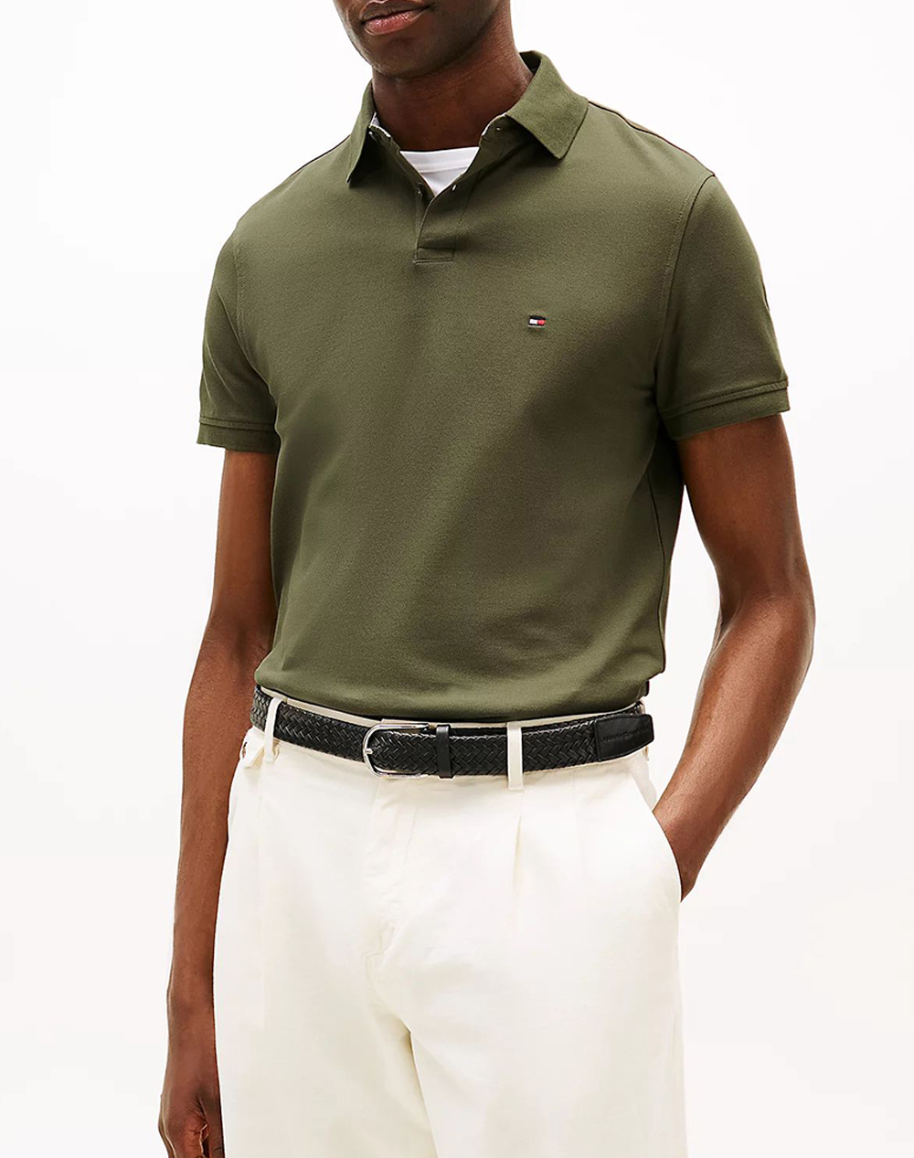 Tommy Hilfiger 1985 Regular Polo Ανδρας Ρουχα Μπλουζες Polo Olive Βαμβακιμε Ελασταν Mw0Mw17770 Rbn