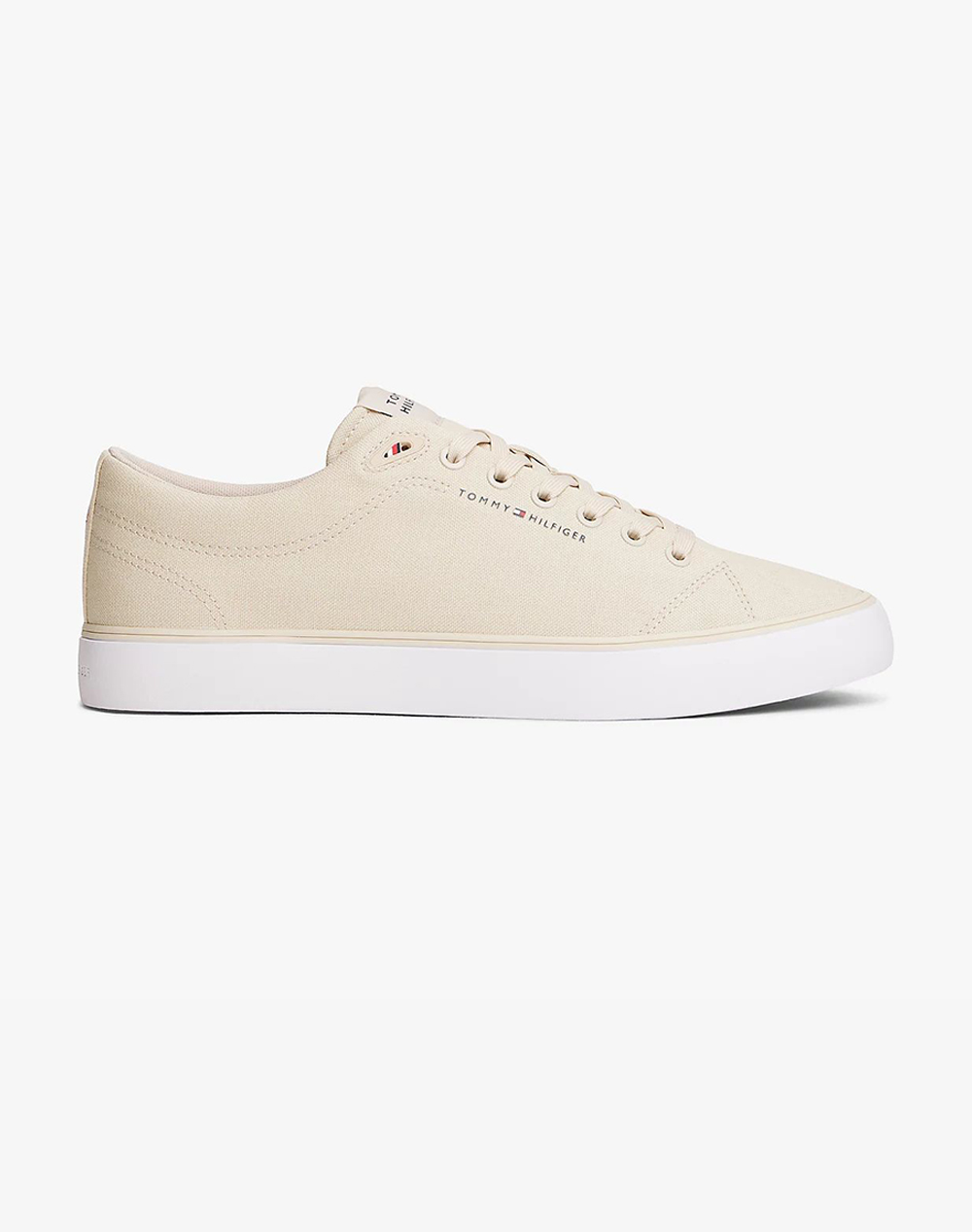 Tommy Hilfiger Harlem Core Ii Cvs Ανδρας Παπουτσια Sneakers Biege Βαμβακιυφασμα Fm0Fm05817 Aci