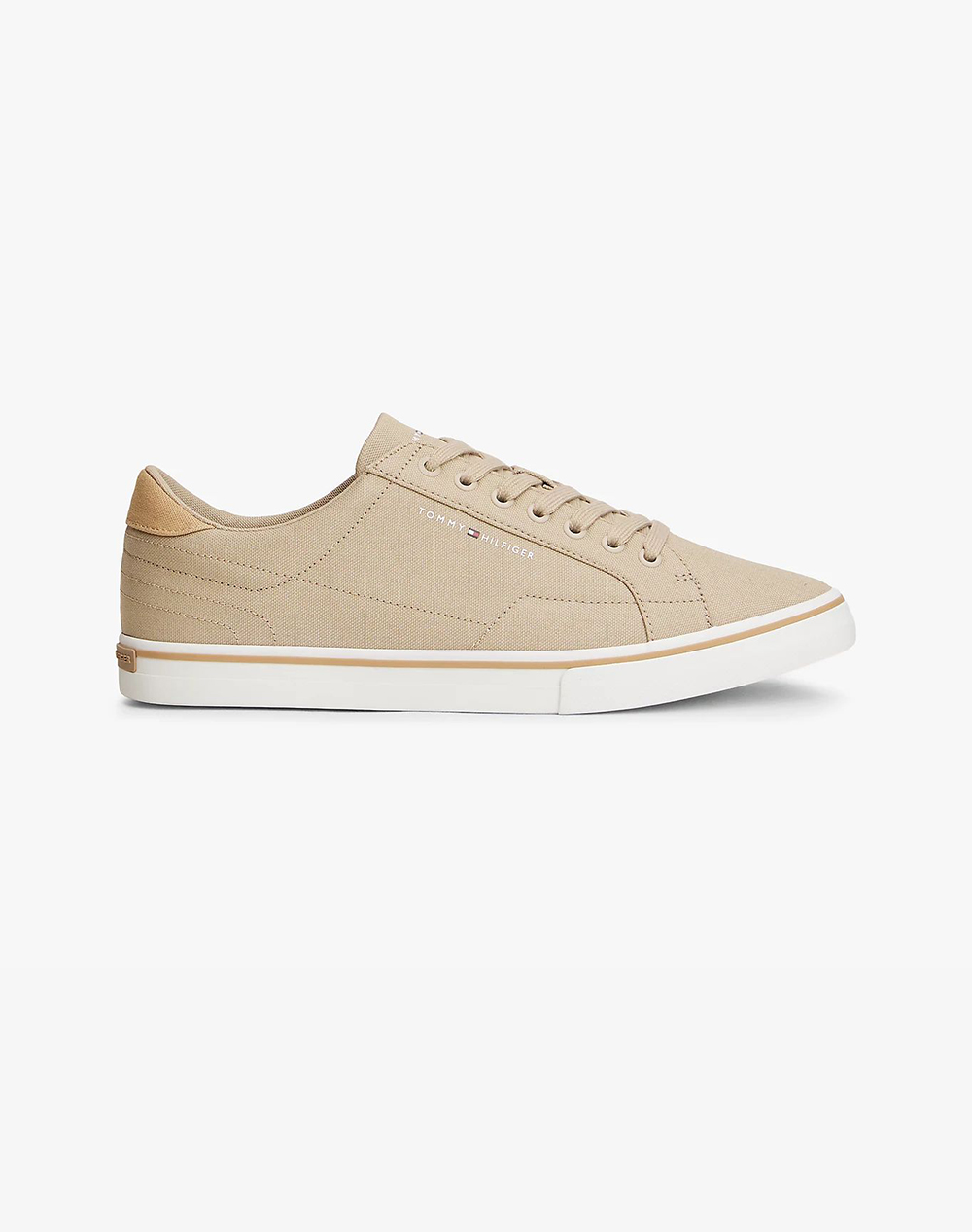 Tommy Hilfiger Vulc Core Long Lace Ανδρας Παπουτσια Sneakers Biege Βαμβακιυφασμα Fm0Fm05688 Rbt