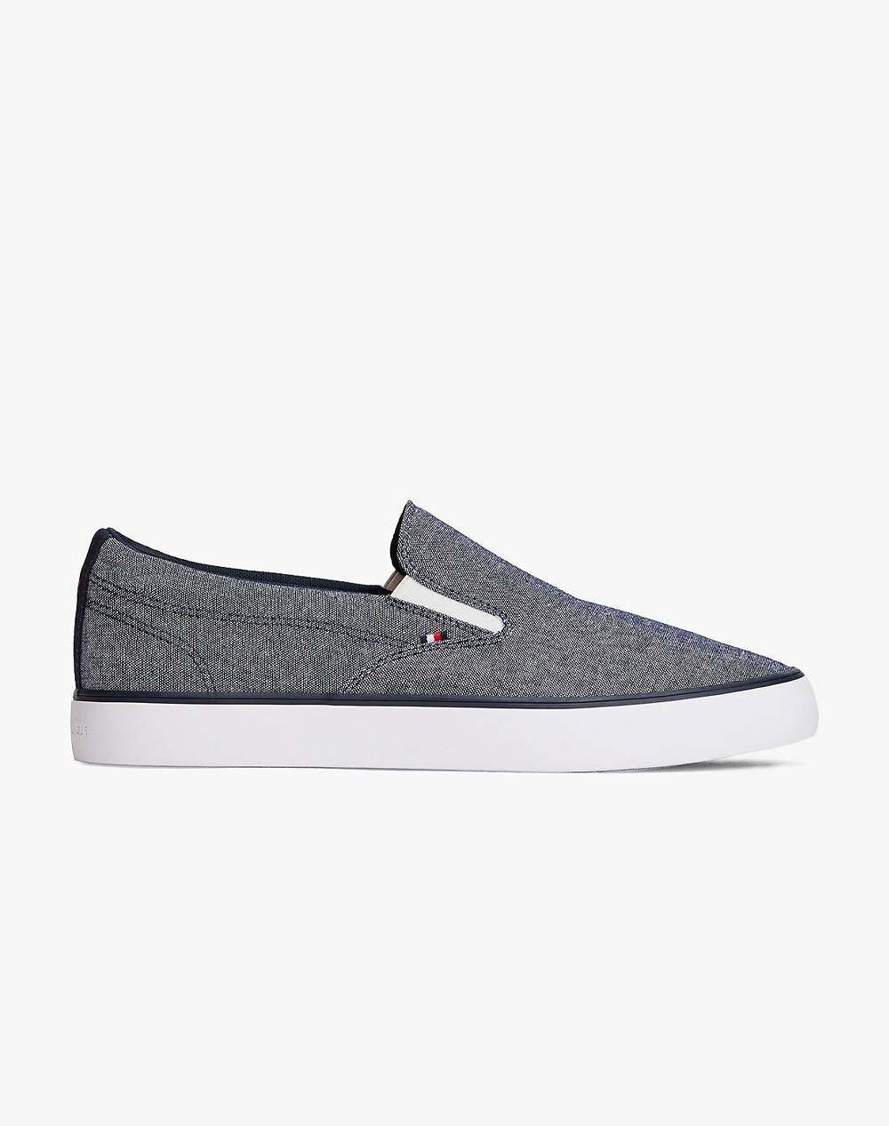 Tommy Hilfiger Harlem Core Ii Slip On Chambray Ανδρας Παπουτσια Sneakers Navyblue Λινο Fm0Fm05819 Dw5