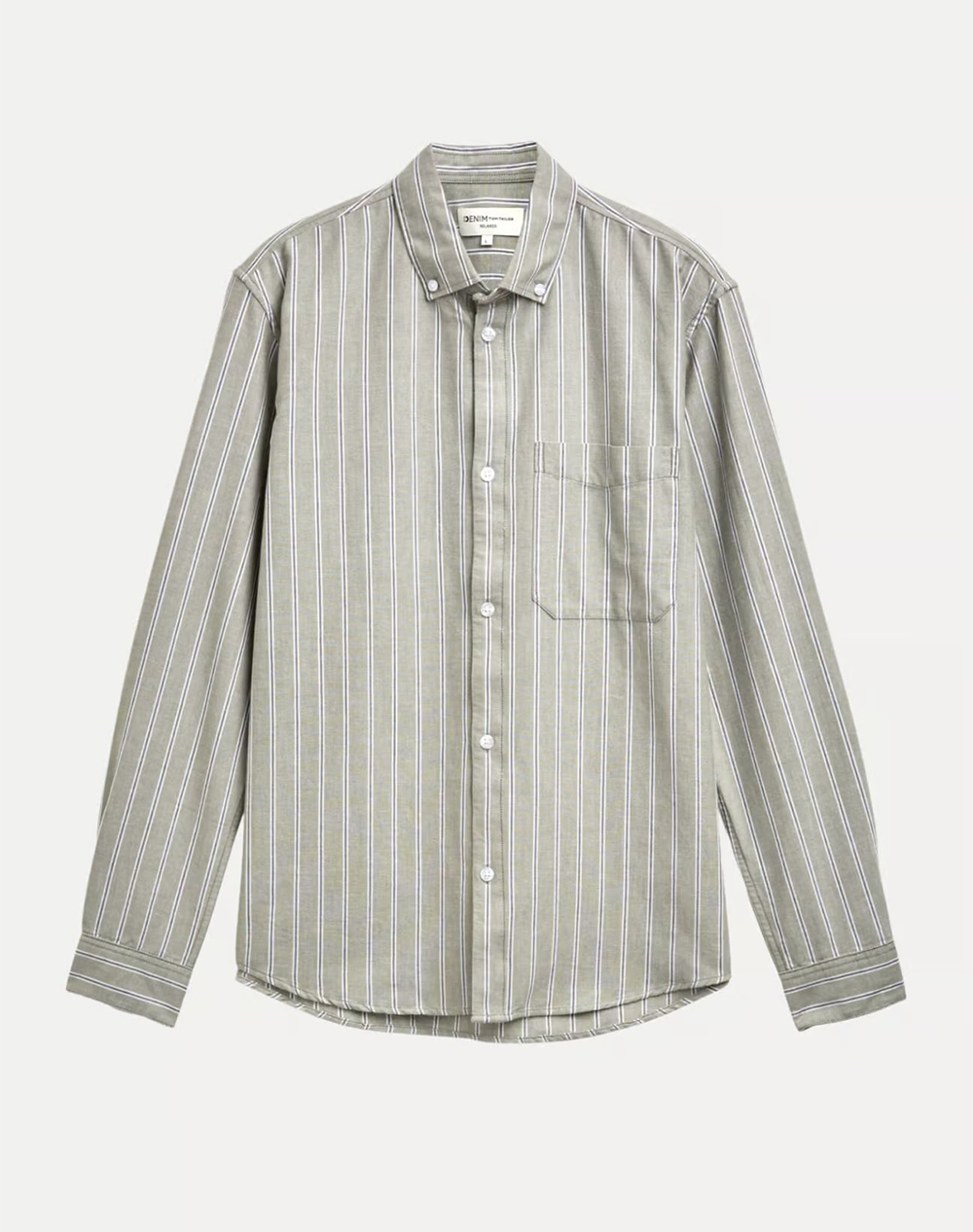 Tom Tailor Relaxed Striped Πουκαμισο Ανδρικο Ανδρας Ρουχα Πουκαμισα Olive Βαμβακι 1049377 39053