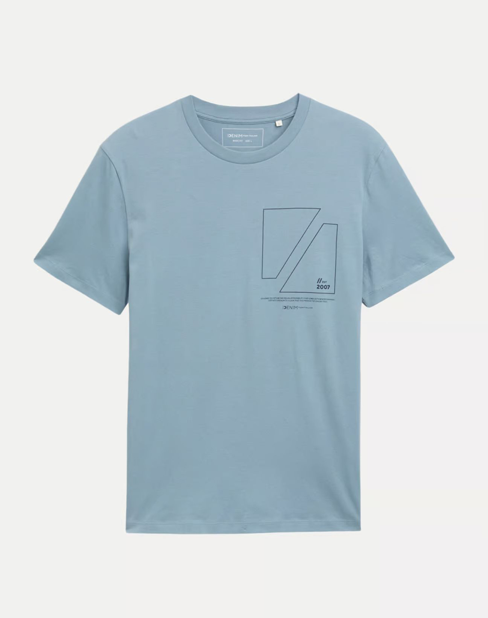Tom Tailor Printed T Shirt Μπλουζα Ανδρικο Ανδρας Ρουχα Μπλουζες T Shirt Ciel Βαμβακι 1043491 30118