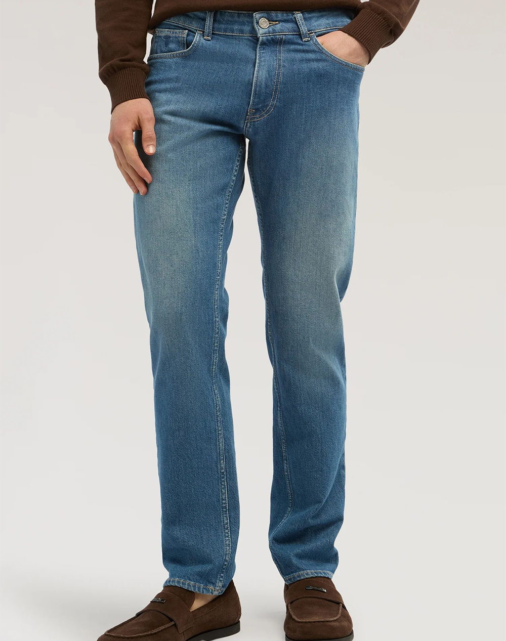 Trussardi 5 Pocket 370 Close Super Stone Wash W Chemical Ανδρας Ρουχα Παντελονια Jeans Denimlightblue Βαμβακιμε Ελασταν Mj370D74 0Di