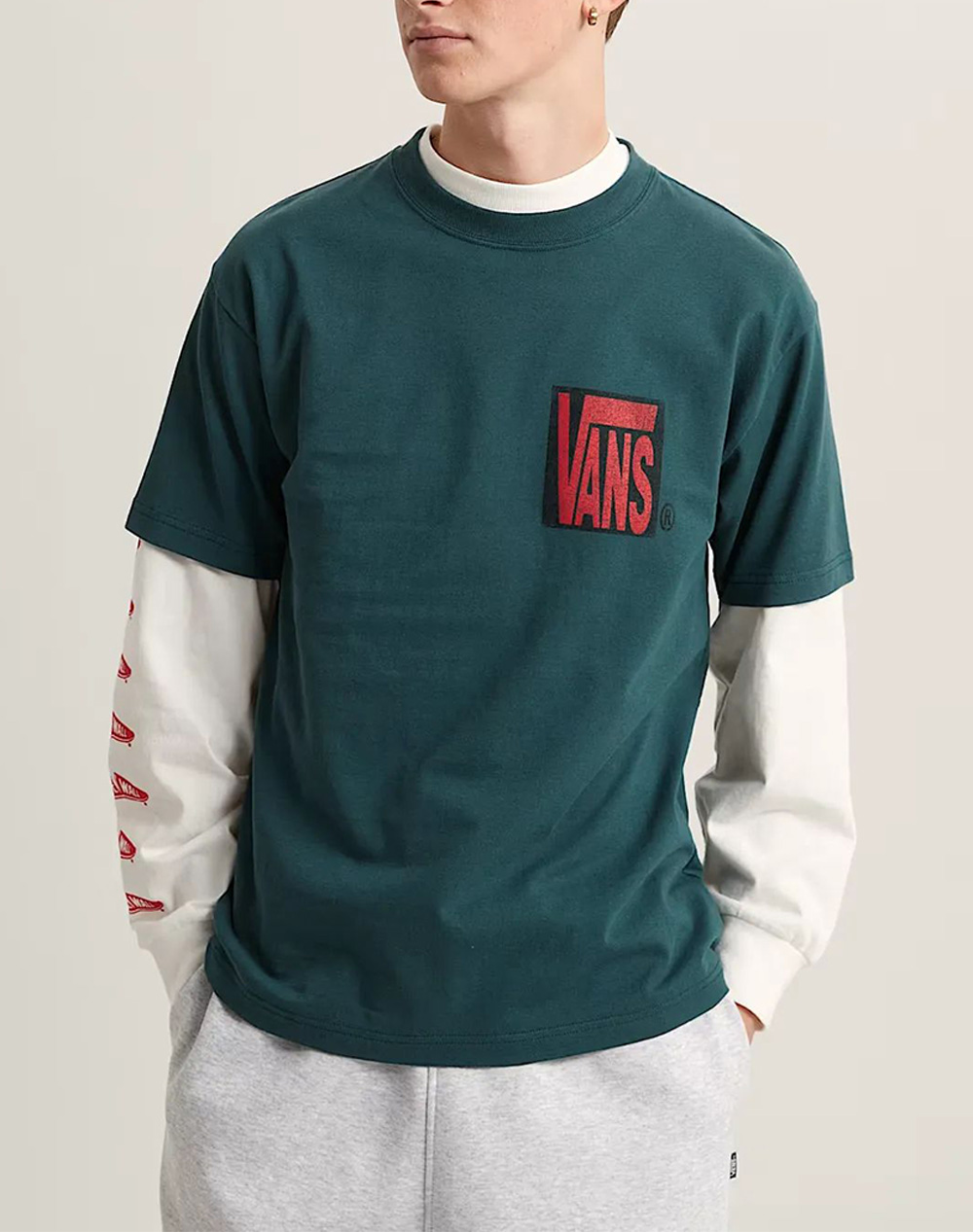 Vans Stretch Stack Crackle S Ανδρας Ρουχα Μπλουζες T Shirt Green Βαμβακι,Υφασμα Vn000swefrj1 Mystic - Koolfly