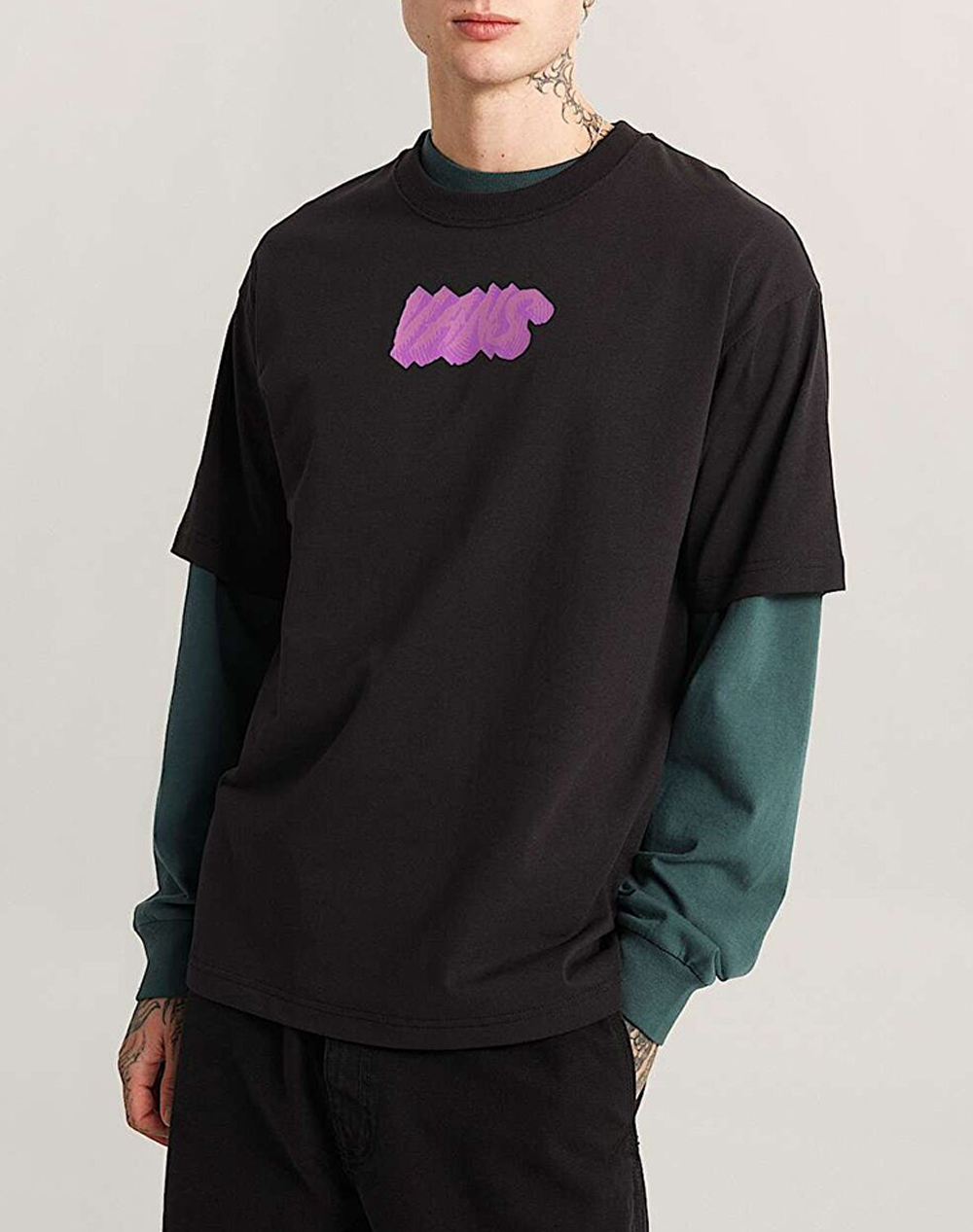 Vans Stone Swirl Loose Ss Te Ανδρας Ρουχα Μπλουζες T Shirt Black Βαμβακι Vn000Vy1Blk1 Vnblk