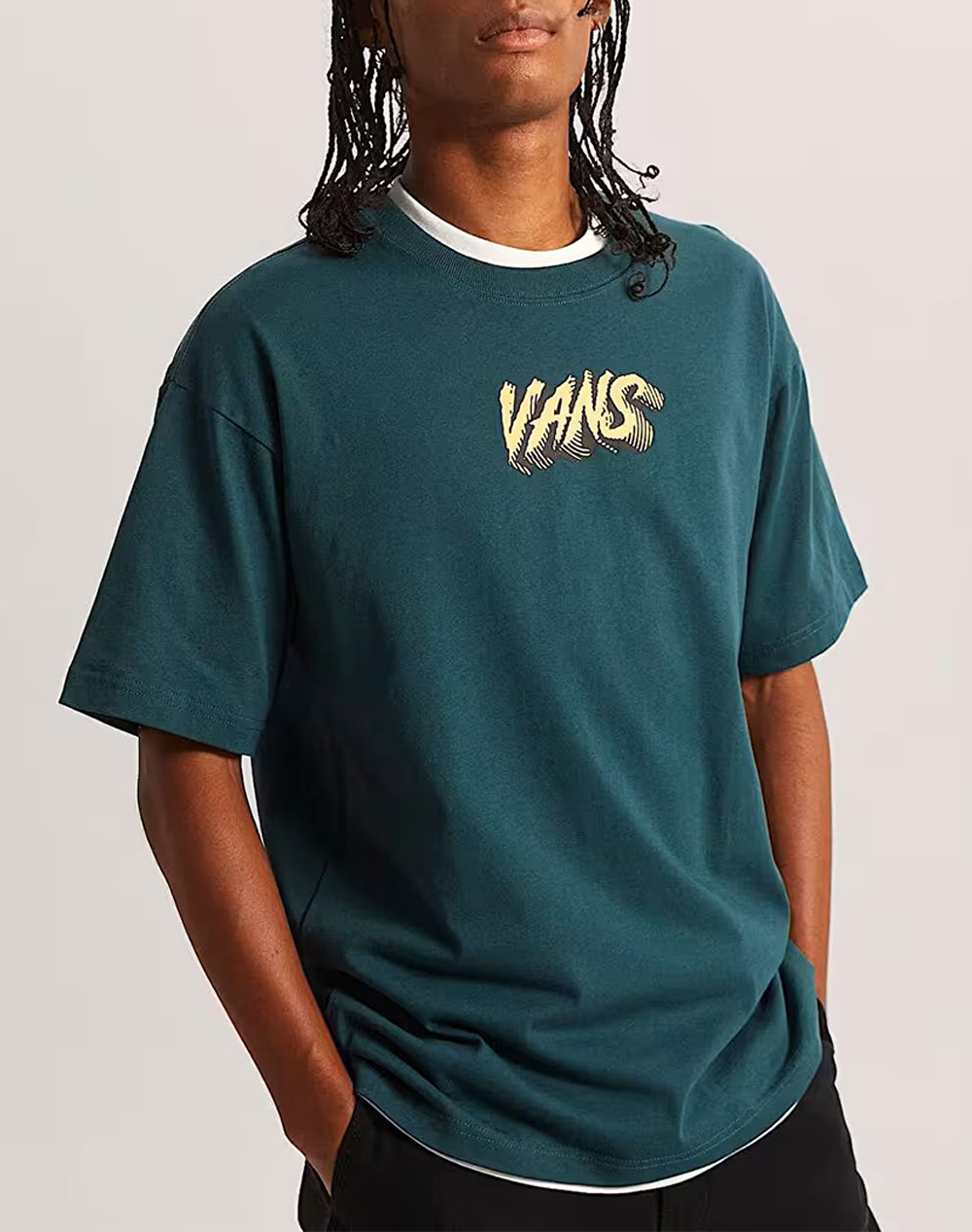 Vans Stone Swirl Loose Ss Te Ανδρας Ρουχα Μπλουζες T Shirt Darkgreen Βαμβακι Vn000Vy1Frj1 Vnfrj