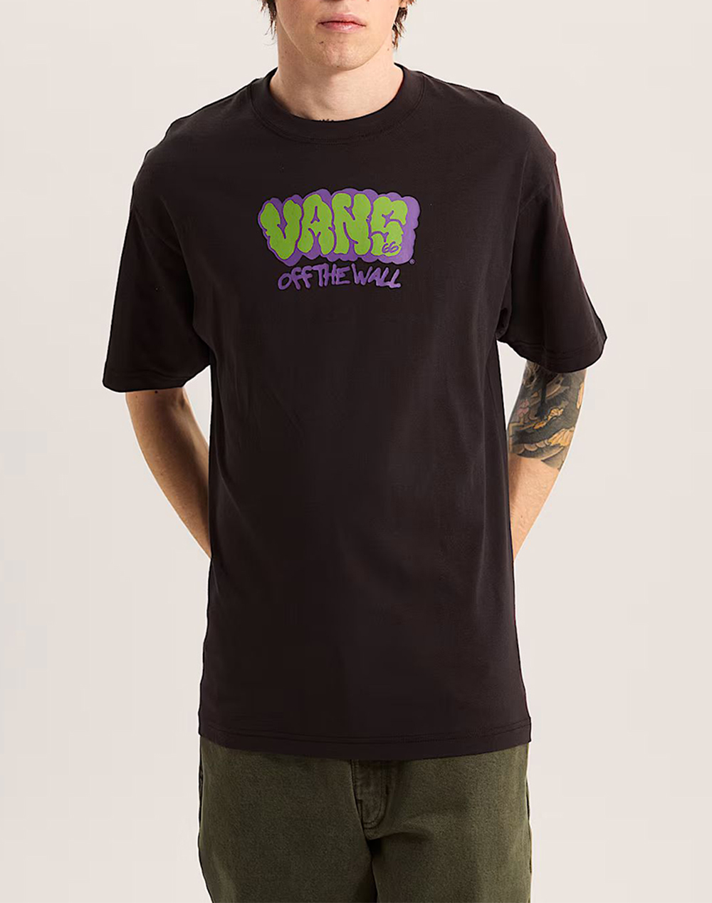 Vans Vans Graff Loose Ss Tee Ανδρας Ρουχα Μπλουζες T Shirt Black Βαμβακι Vn000Vybblk1 Vnblk