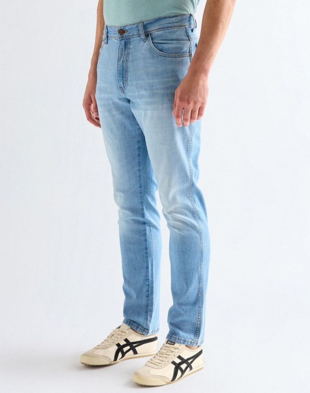 Wrangler Texas Slim Ανδρας Ρουχα Παντελονια Jeans Denimlightblue Βαμβακιμε Ελαστανσυνθετικο 112378692 Light Wash